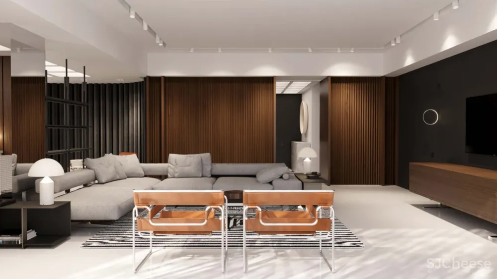 超大客厅 双排式厨房,奢华大平层只做一室一厅也太壕了!