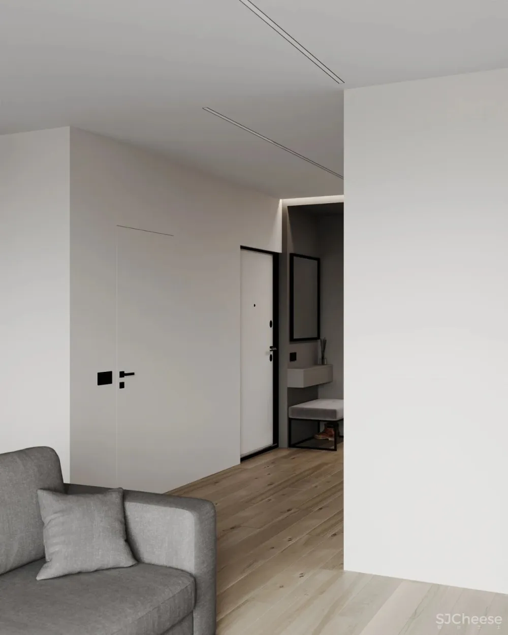 高级灰小公寓,一室户做分离式卫浴简约又大气