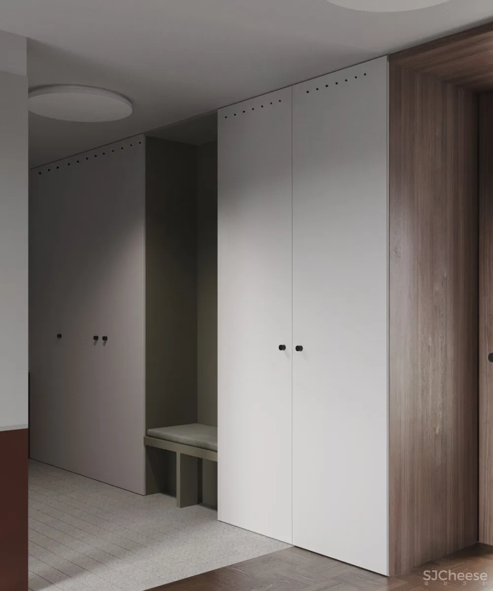 105㎡公寓改造,经典墙裙饰面的现代运用,尽显复古魅力!