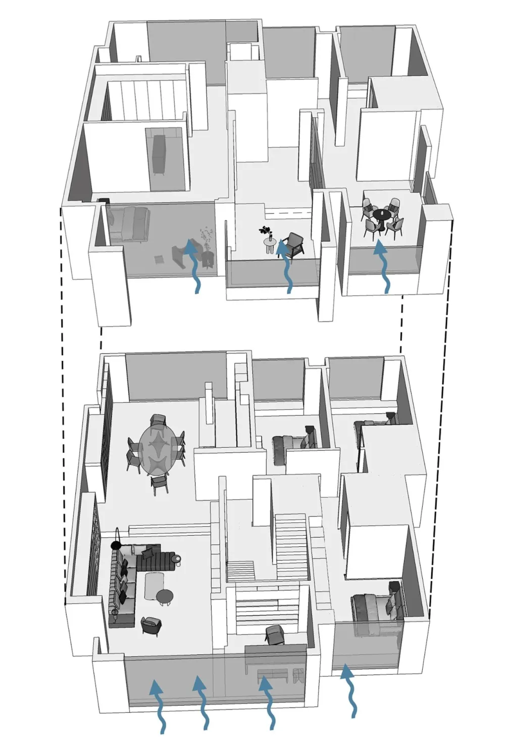 JANMEI 黄洁新 540㎡ 顶层复式,一家人将生活过成了极简诗意