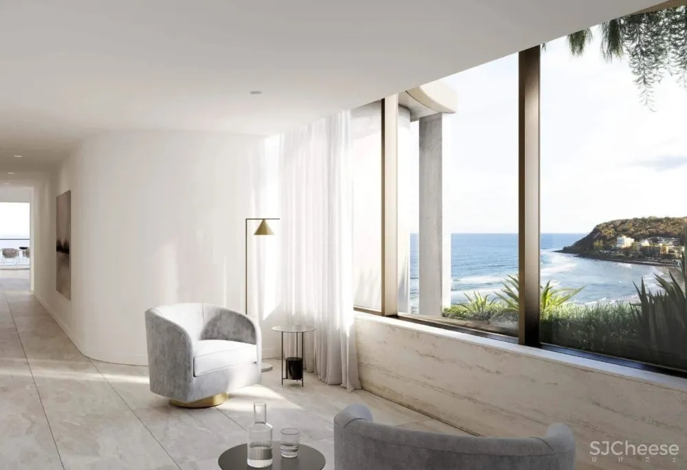 一梯两户一字排开的平层公寓,这才叫真正的大开间!