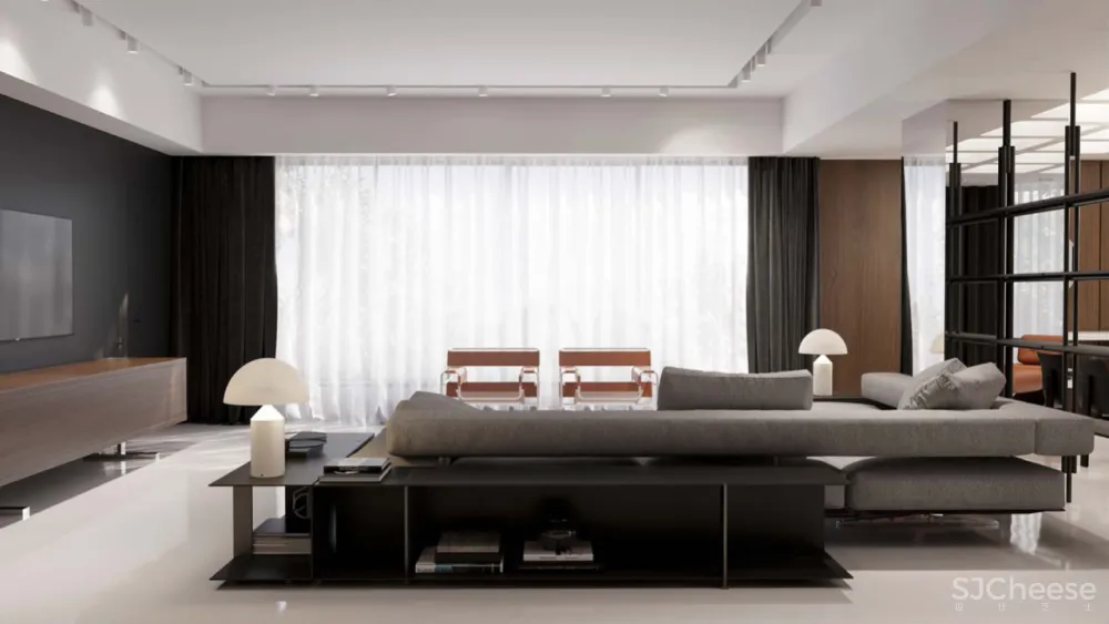 超大客厅 双排式厨房,奢华大平层只做一室一厅也太壕了!