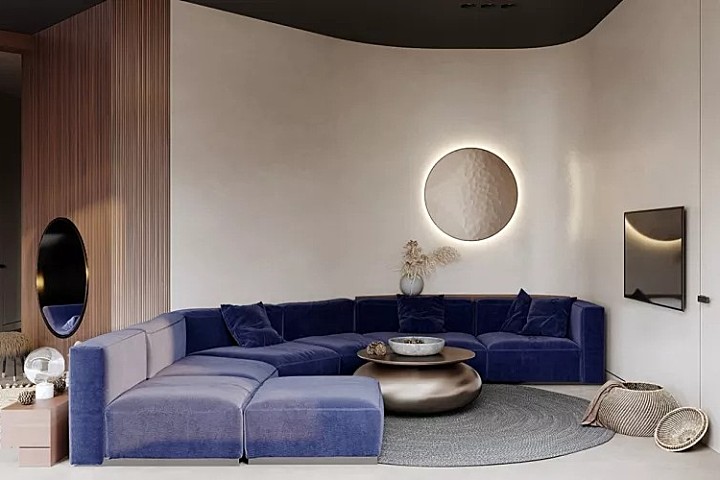 柔和圆弧美学！现代禅风庭院别墅