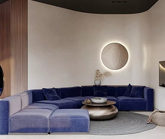 柔和圆弧美学!现代禅风庭院别墅