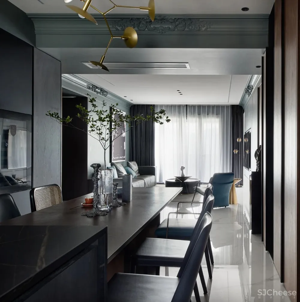 160㎡黛绿复古风，无法抗拒的优雅与质感!