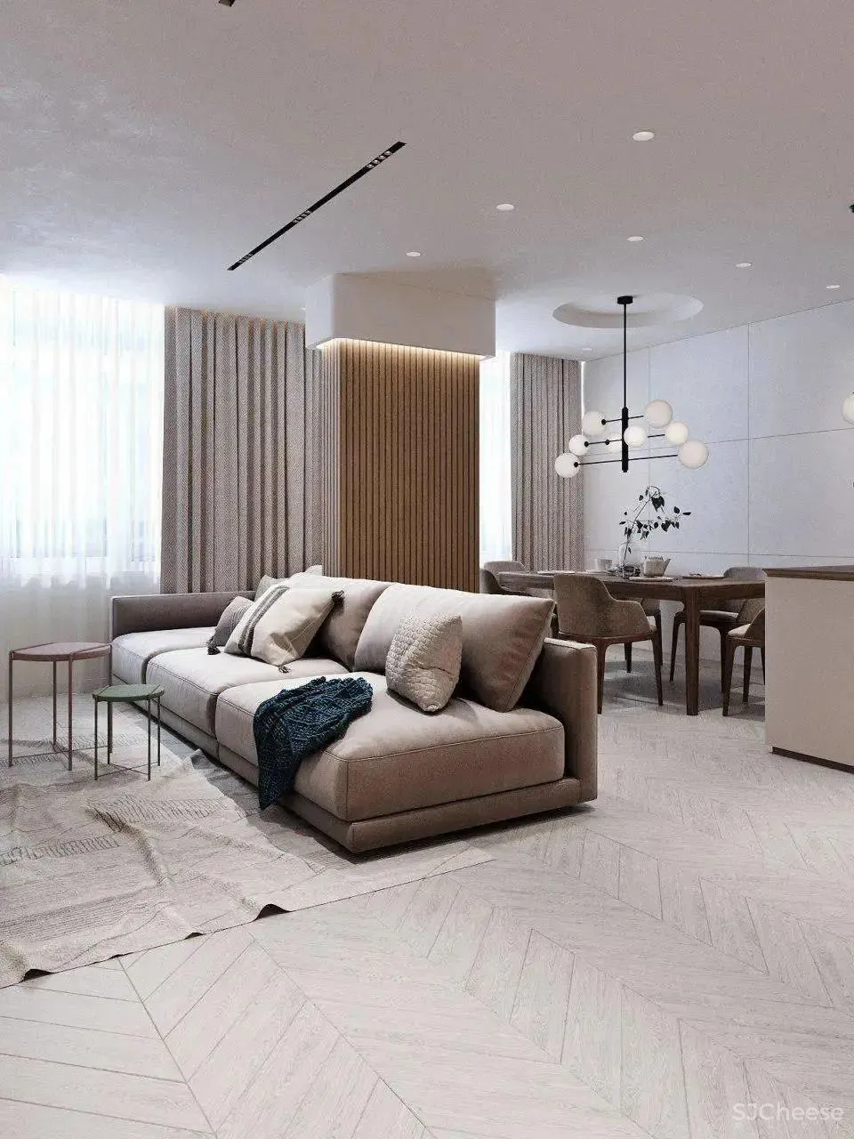 112㎡简美现代风格公寓设计赏析 Lauri Brothers