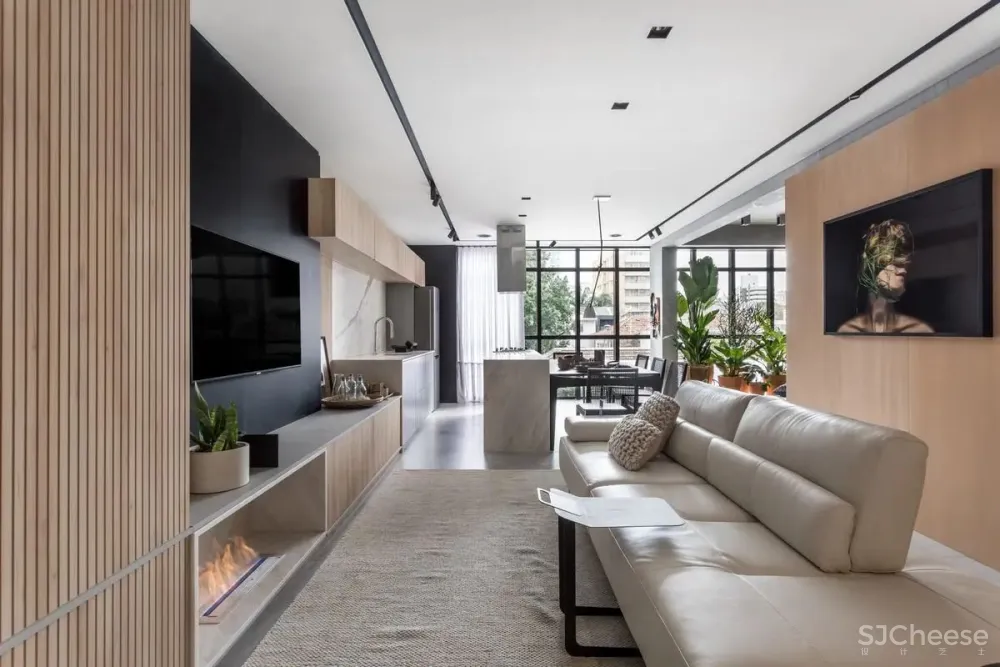 72㎡ 做个一室户,客厅、厨房、卧室全开放,这设计太个性了!