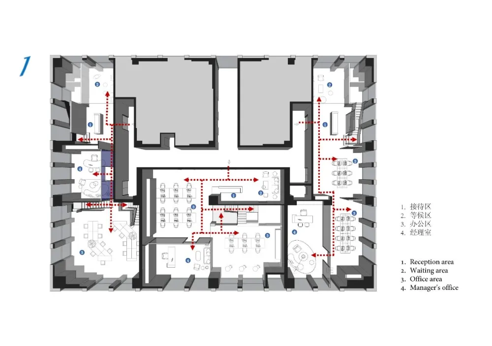 如墨设计|创意美学玩转空中Loft办公样板
