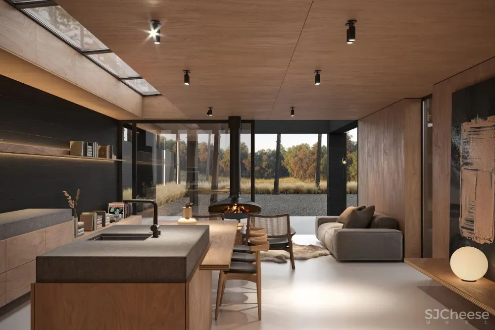 逃离城市“快节奏”,80m²林间隐逸小别墅