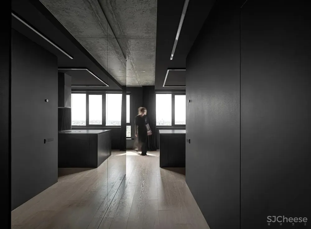 这个43㎡的黑色小户型,才是高贵冷艳的单身贵族豪宅!