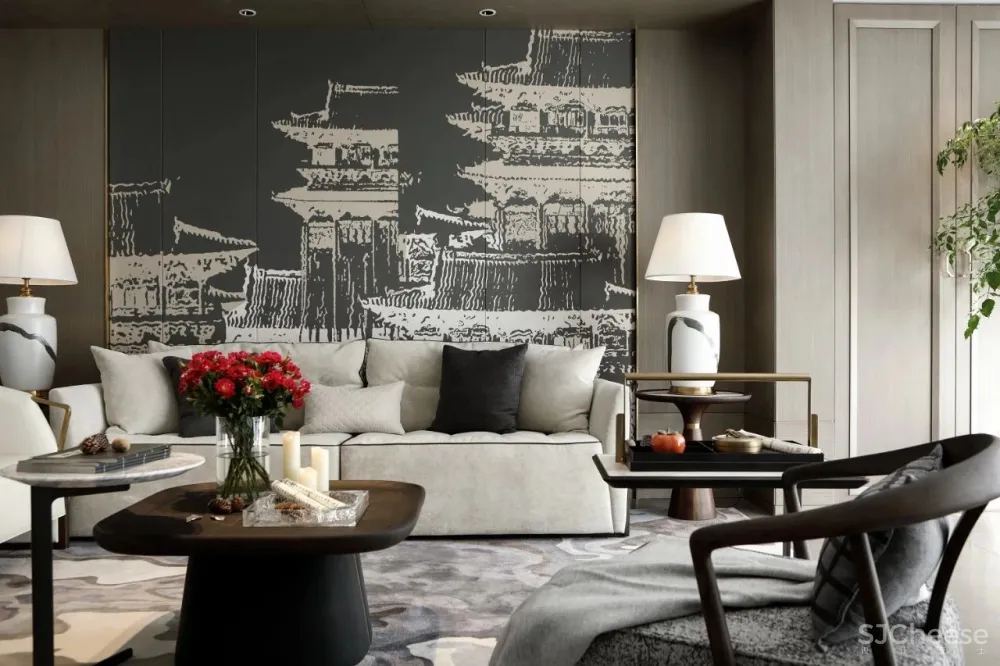 180m²写意新中式，方寸之间皆是儒雅与时尚！