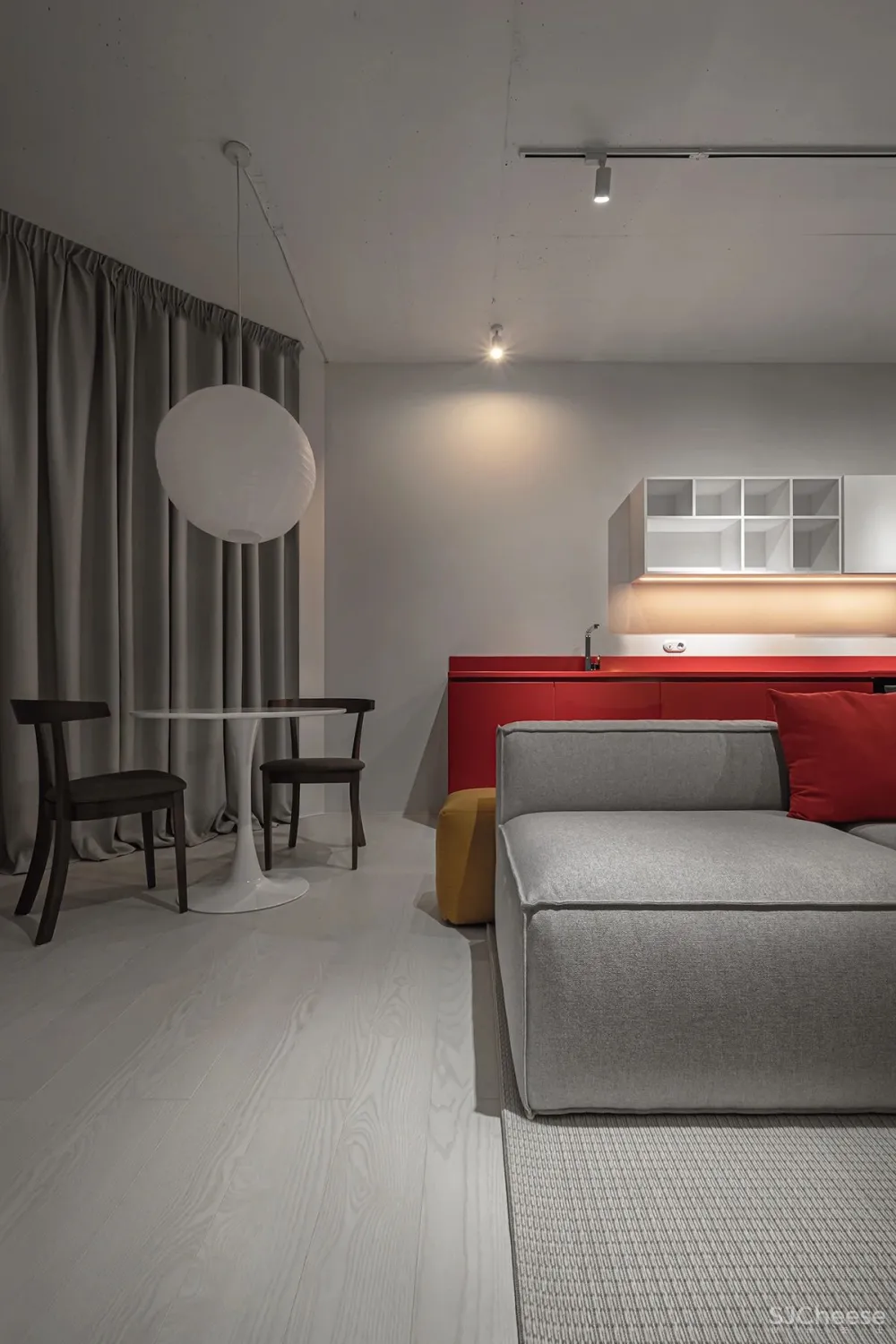 55㎡一室户装修花 16 万,还是全开放布局!