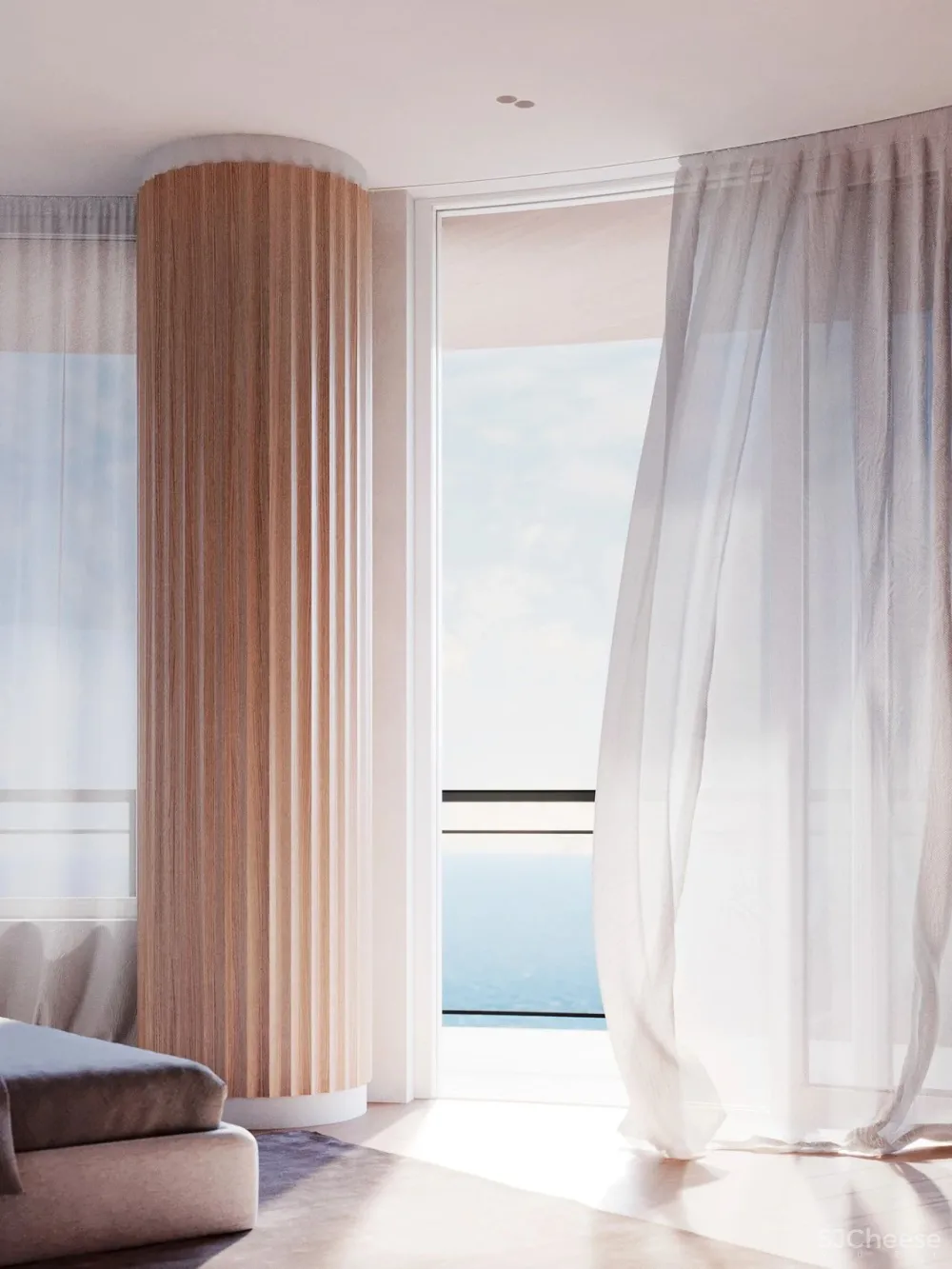 55㎡一居室变二居室,老外也学会了封阳台!