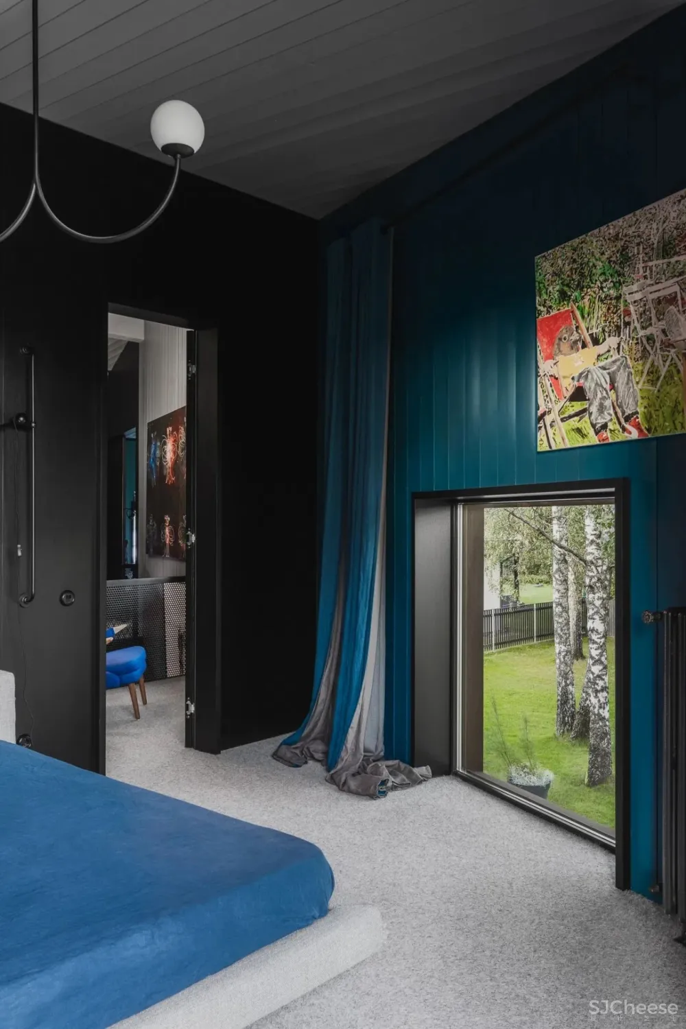 189m²黑色系别墅,藏于林间的避世居所