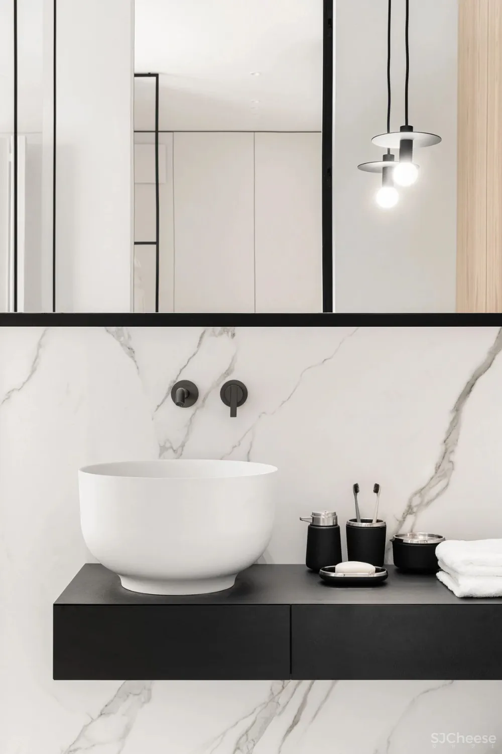 简约风的两室一厅,卧室用木饰面做背景太有范了!