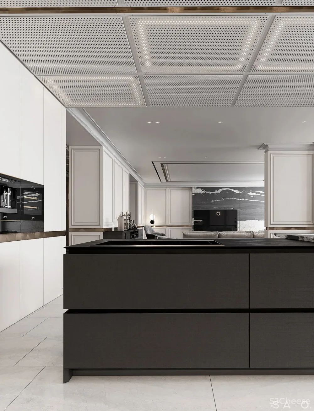 轻奢 高级灰，257㎡轻奢大平层