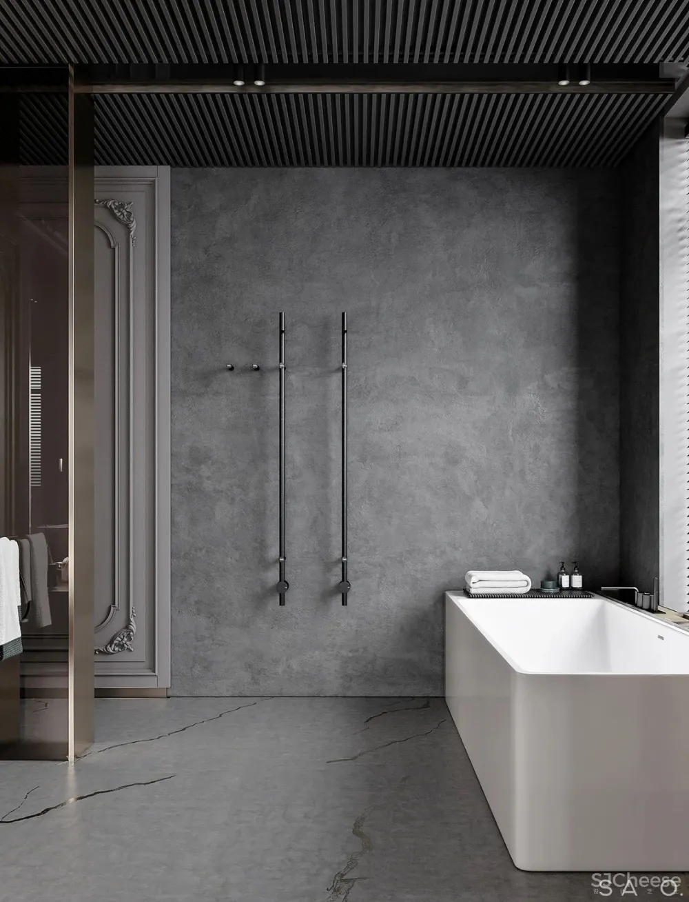 轻奢 高级灰，257㎡轻奢大平层