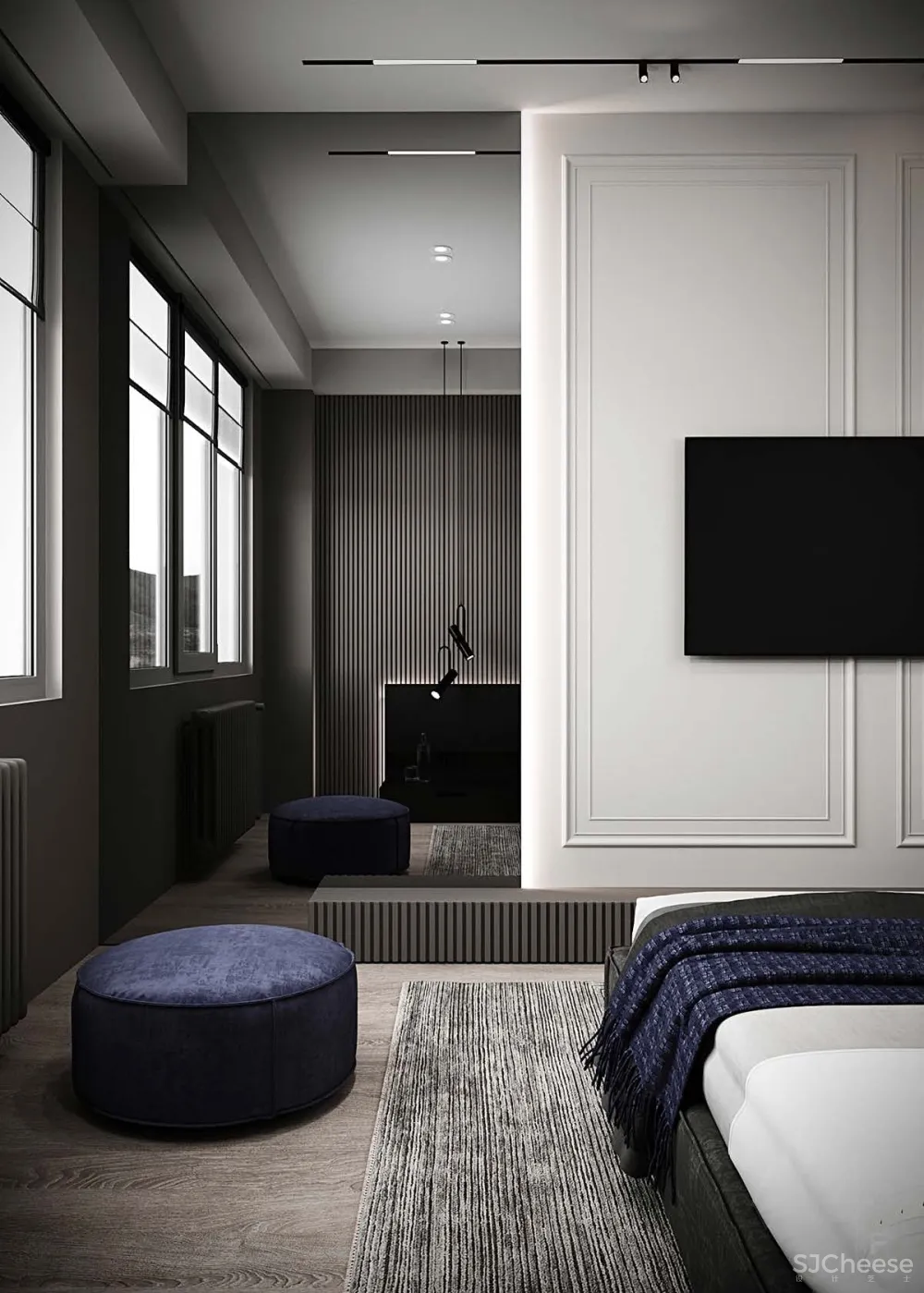 86㎡ 一室一厅，主卧空间这样布局宽敞又大气！