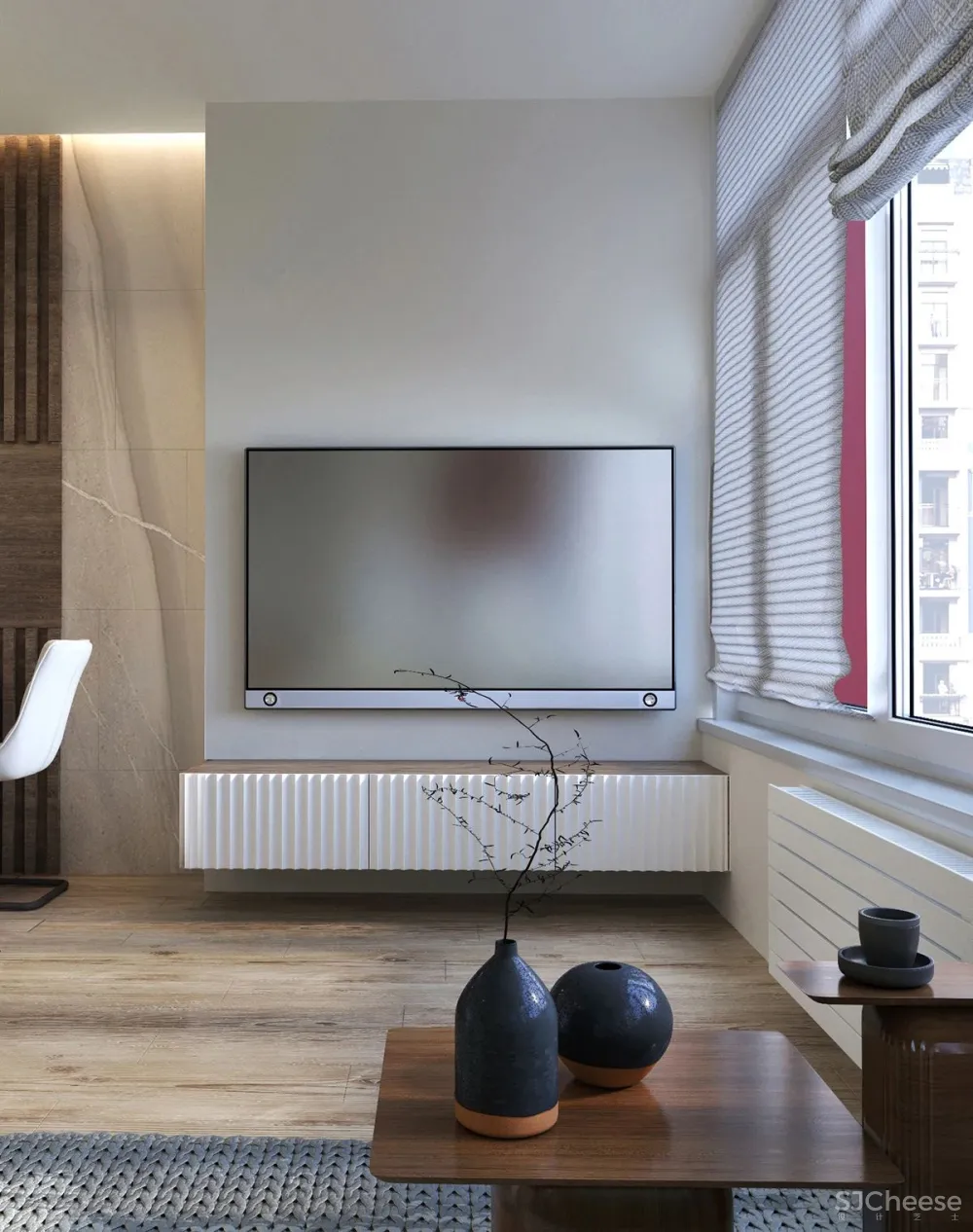 90㎡二居室,四口之家的紫色空间,漂亮!