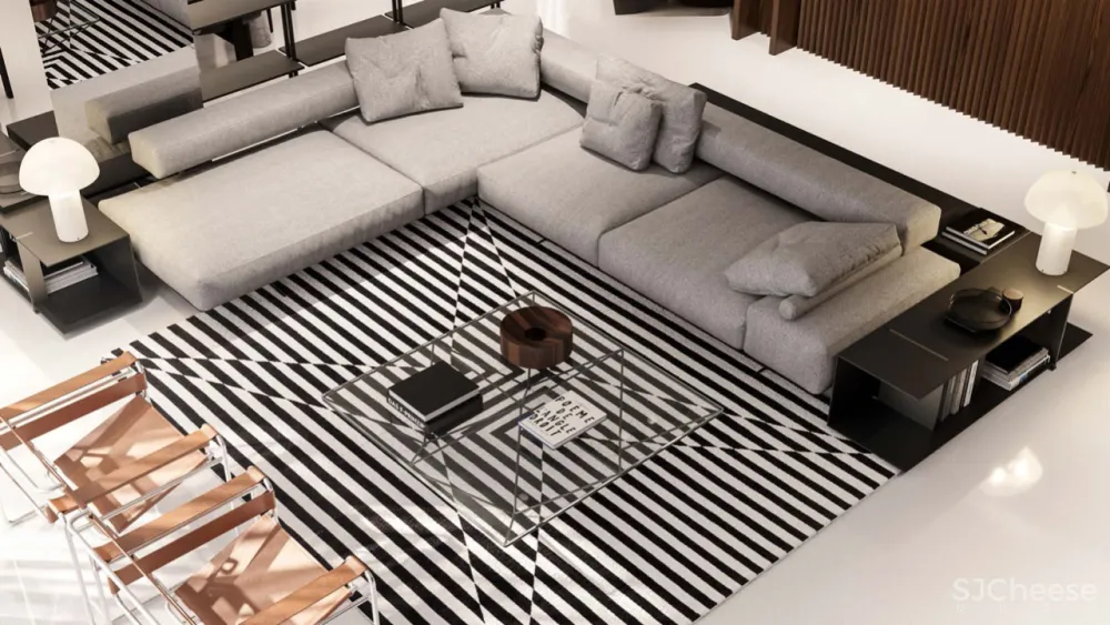 超大客厅 双排式厨房,奢华大平层只做一室一厅也太壕了!