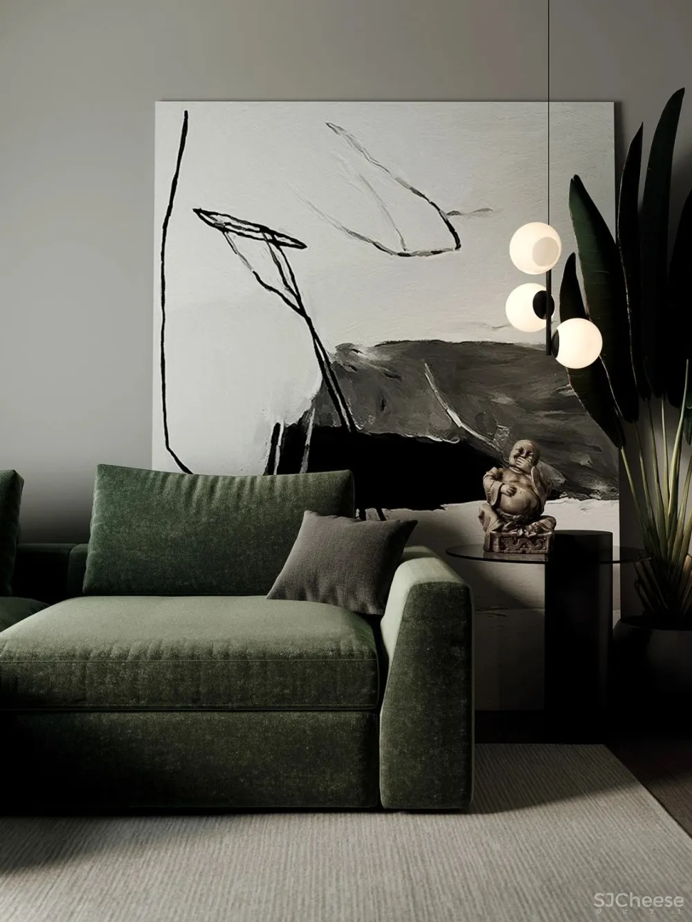 105㎡深色极简,美出新高度!