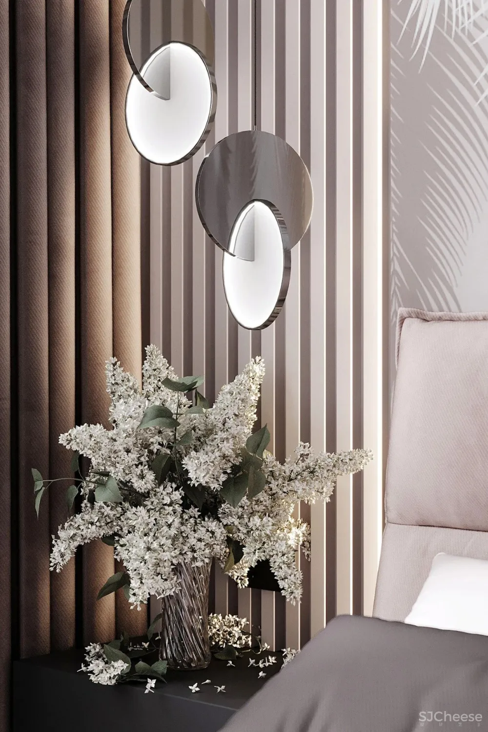 90㎡二居室,四口之家的紫色空间,漂亮!