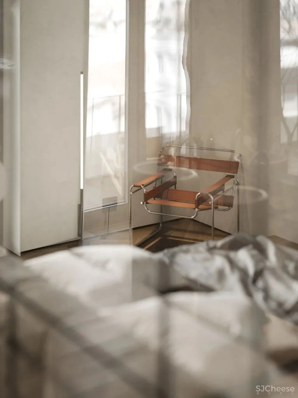 136㎡水泥灰 原木,独特舒适!