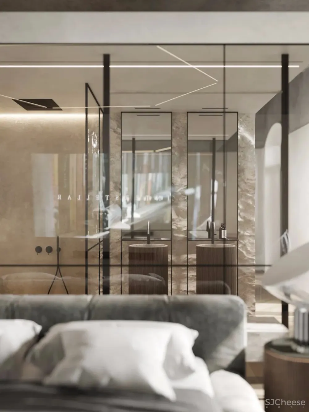 136㎡公寓藏着透明卫生间，想想都刺激！