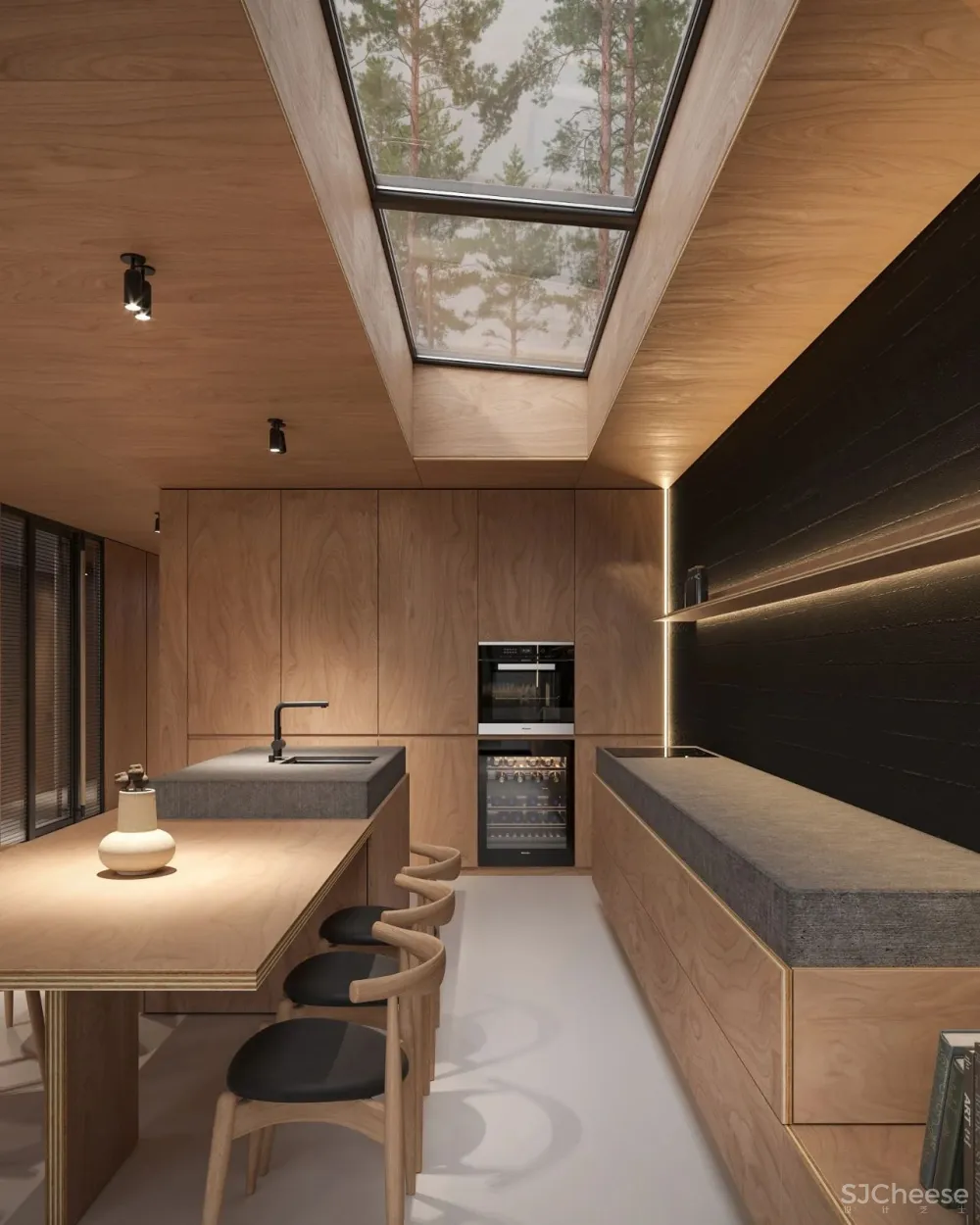 逃离城市“快节奏”,80m²林间隐逸小别墅