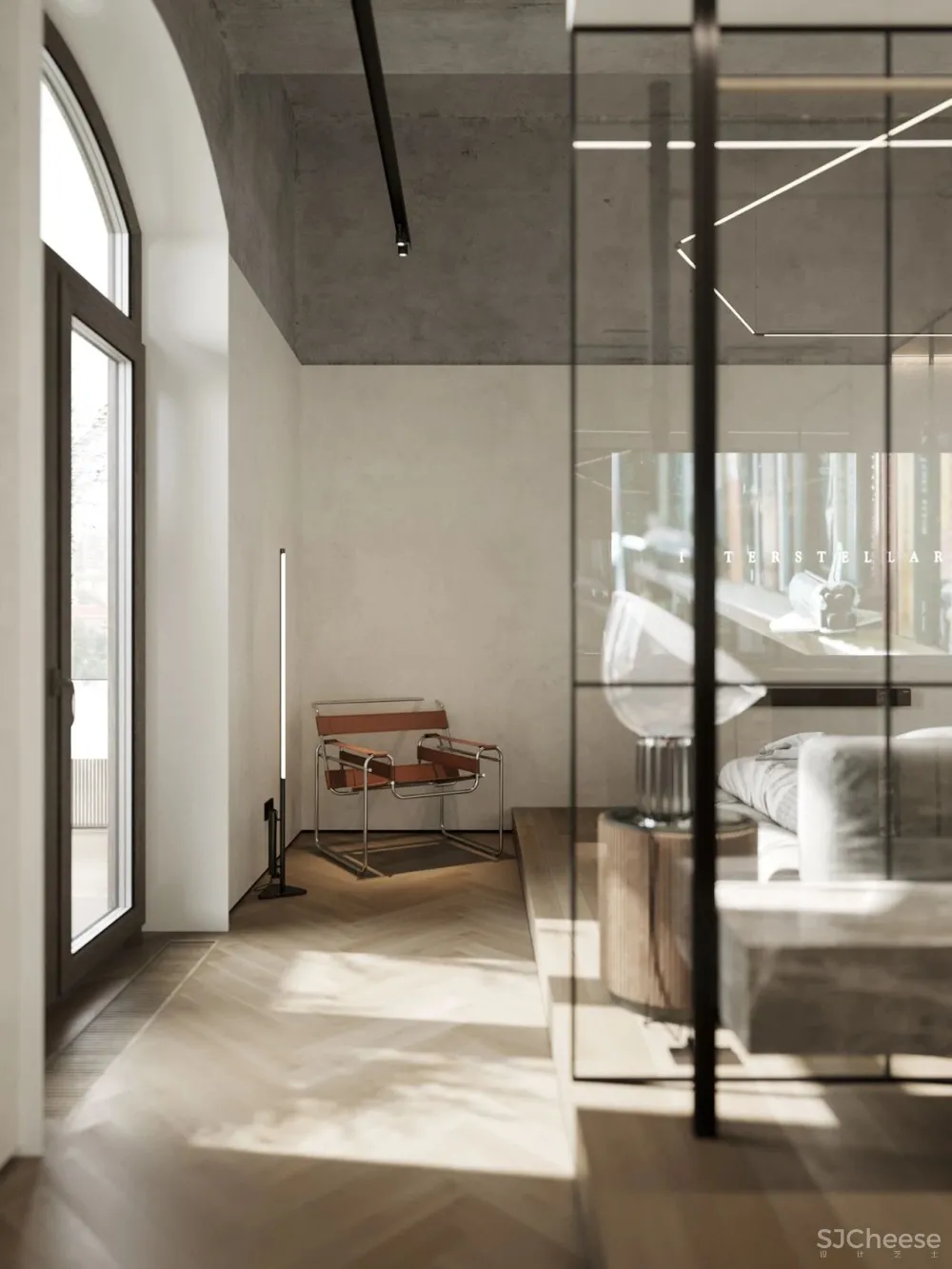 136㎡水泥灰 原木,独特舒适!