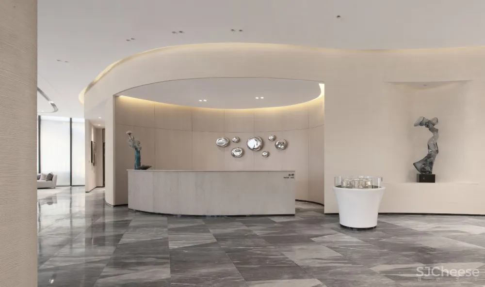 曲线中的温婉|绿地.张家港海源名邸售楼处——南京我们室内设计