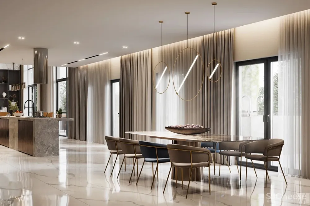 Vizline新作|独栋别墅设计,现代轻奢的高级既视感