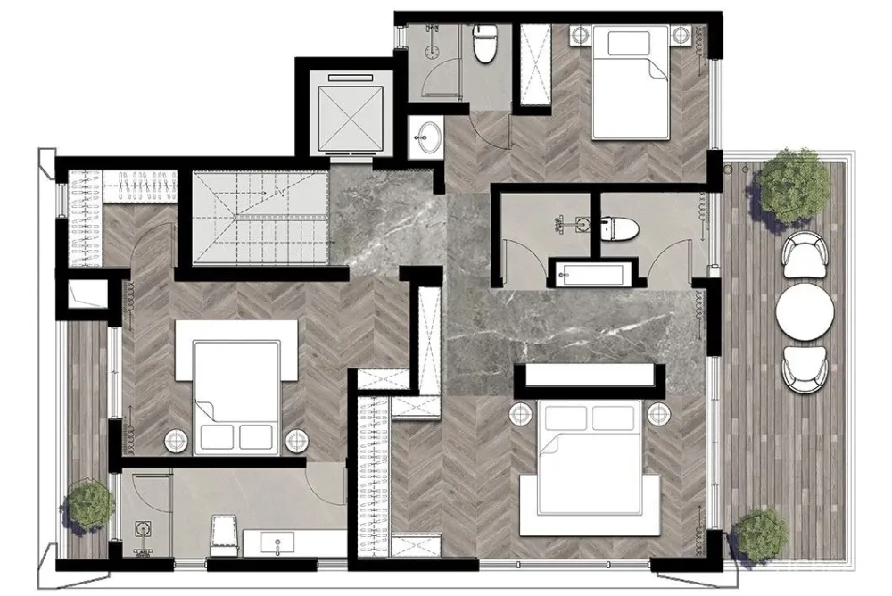 近境制作.唐忠汉 武汉「中城.新时代」叠拼样板间设计