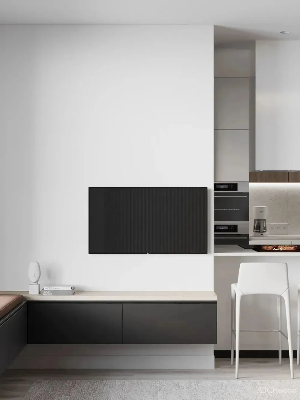 75㎡公寓设计，小空间大视野！ Nastia Perchyk