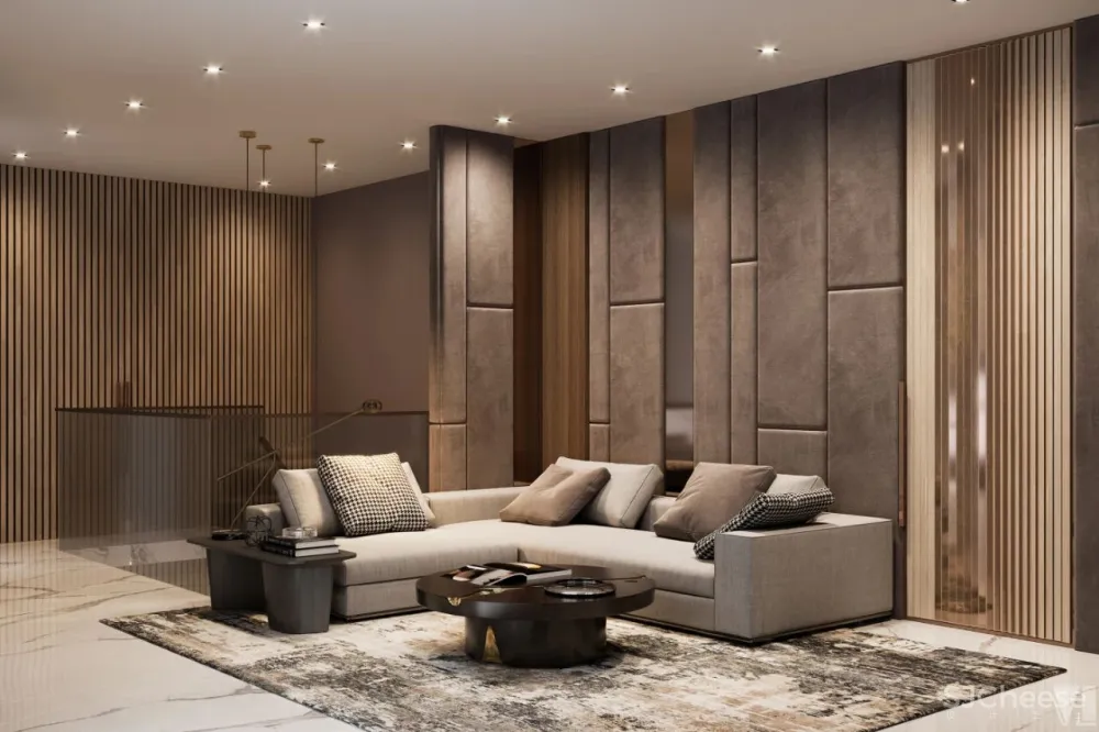 Vizline新作|独栋别墅设计,现代轻奢的高级既视感