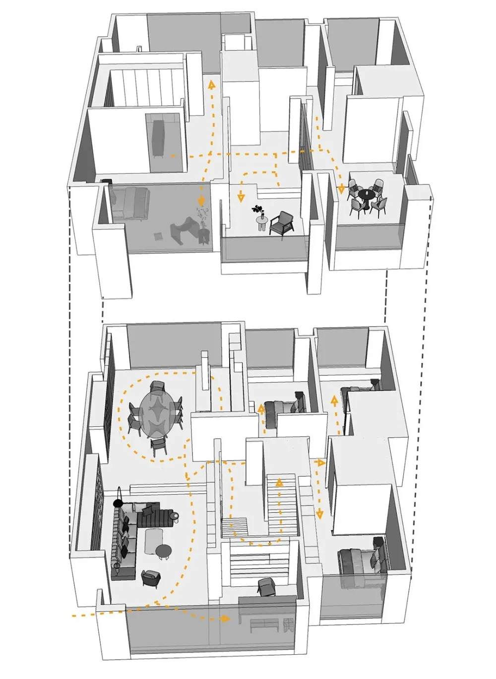 JANMEI 黄洁新 540㎡ 顶层复式,一家人将生活过成了极简诗意