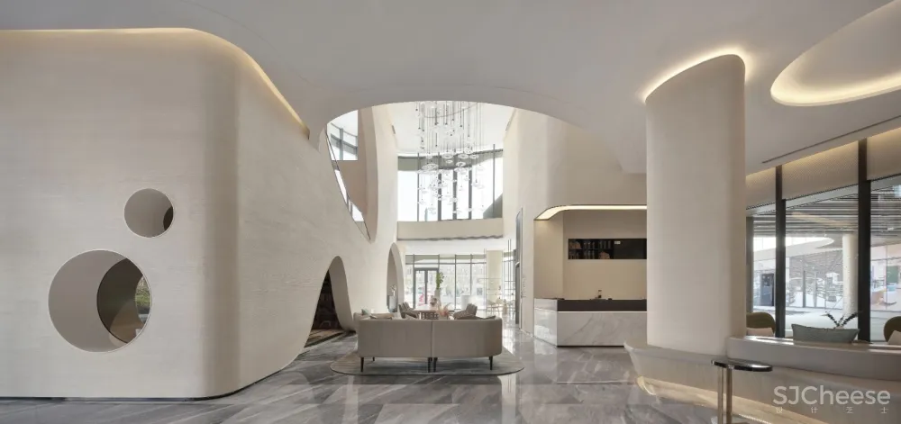 曲线中的温婉|绿地.张家港海源名邸售楼处——南京我们室内设计