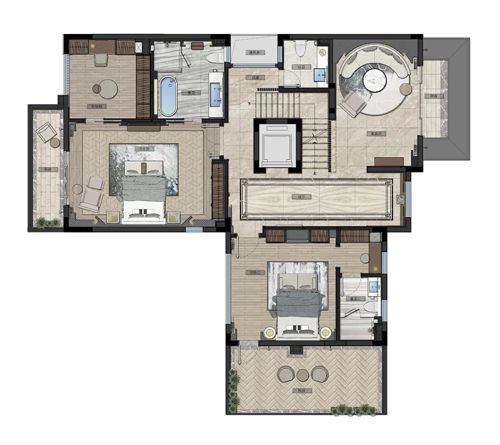 1000㎡经典中式大宅,移步换景,雅韵清风!