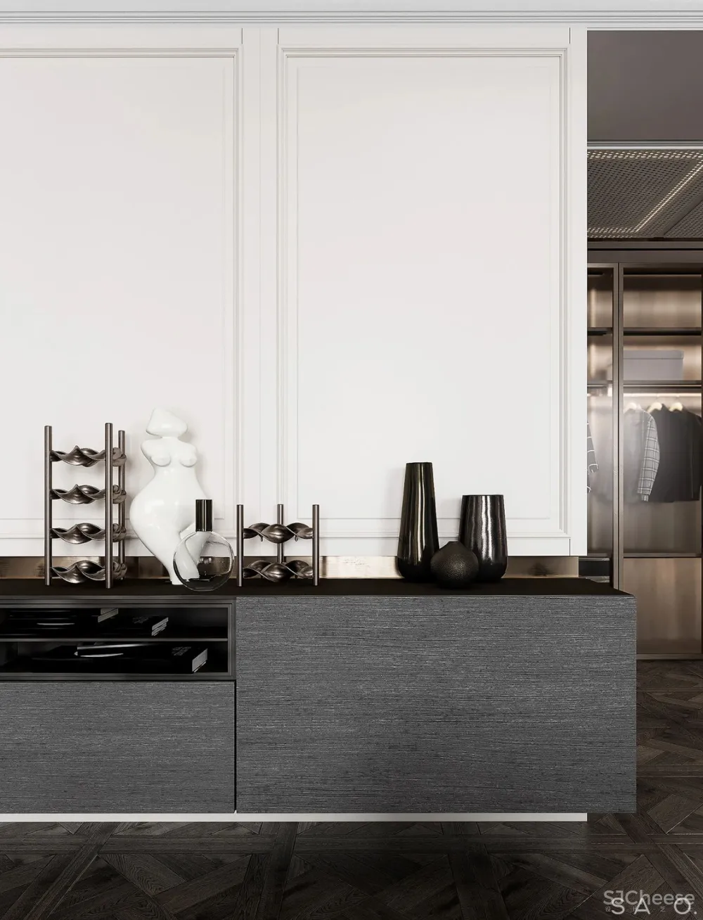 轻奢 高级灰，257㎡轻奢大平层