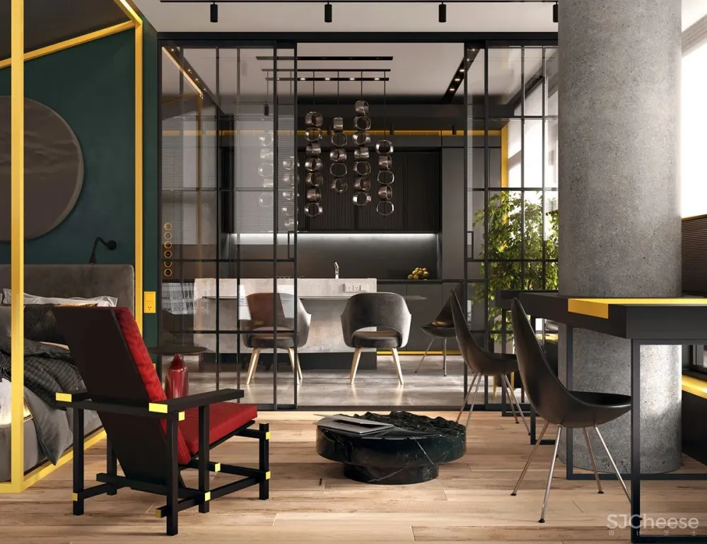 这位设计师真的很有预见性,一不小心就撞了当下热度最高的“灰黄”组合