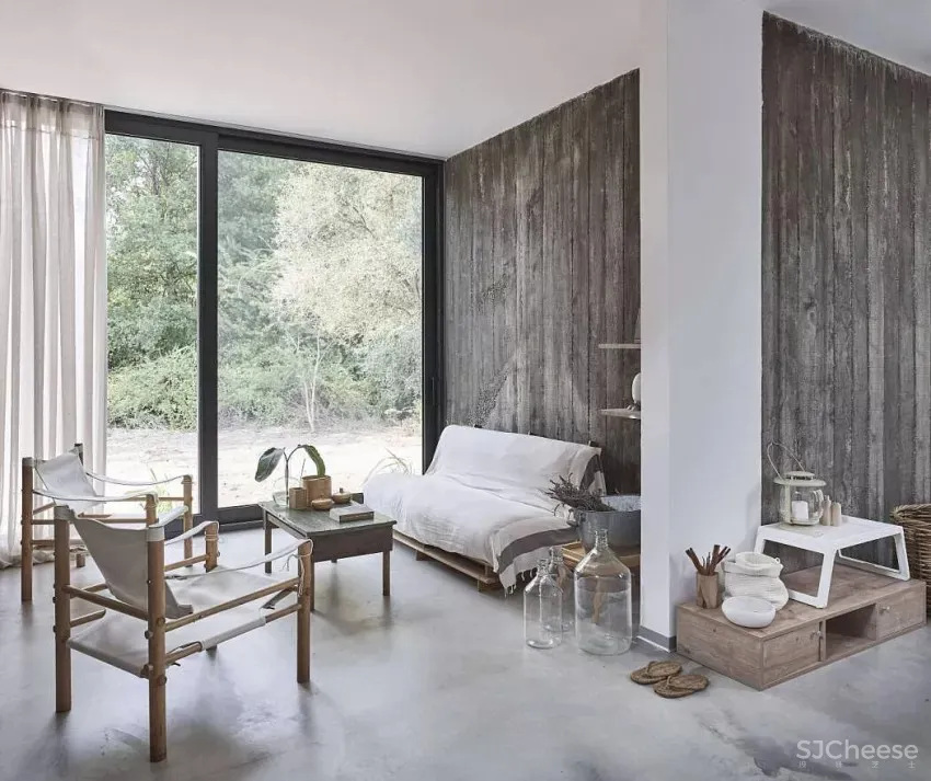 玻璃墙捕捉绿意光景!极简混凝系别墅