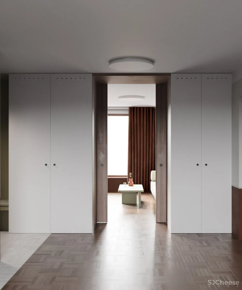 105㎡公寓改造,经典墙裙饰面的现代运用,尽显复古魅力!