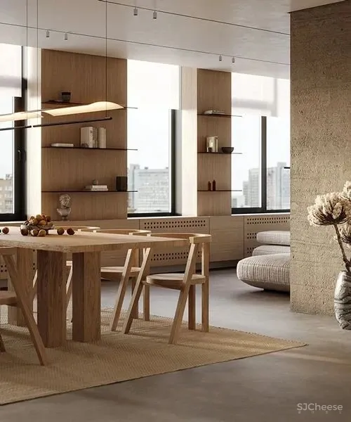 悬浮床 变身沙发,这个充满阳光的105㎡美宅和自然配一脸