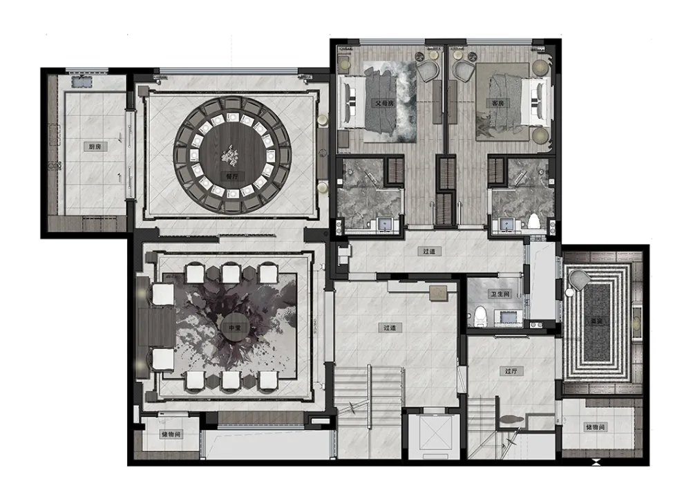 1000㎡中式别墅,以诗入境,不失芳华!