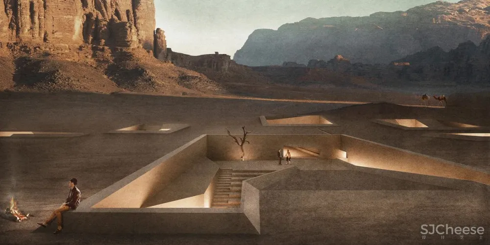 16000㎡沙漠度假村,地上没有一栋楼,把野奢玩出了新高度!