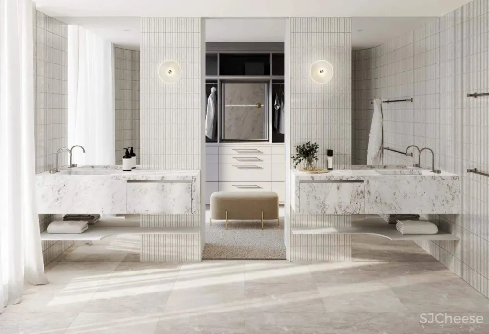 一梯两户一字排开的平层公寓,这才叫真正的大开间!