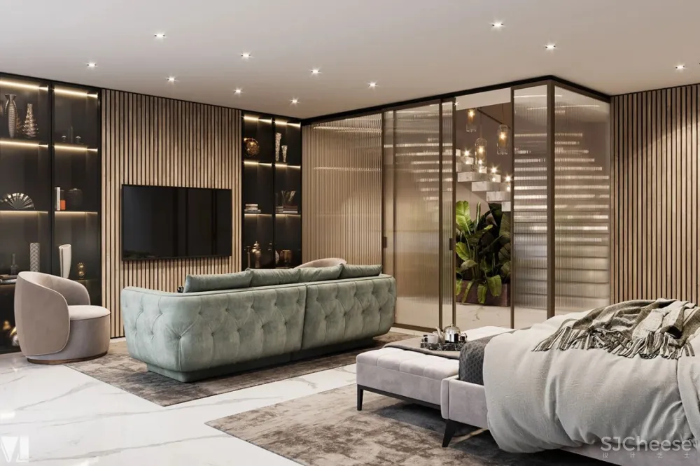 Vizline新作|独栋别墅设计,现代轻奢的高级既视感