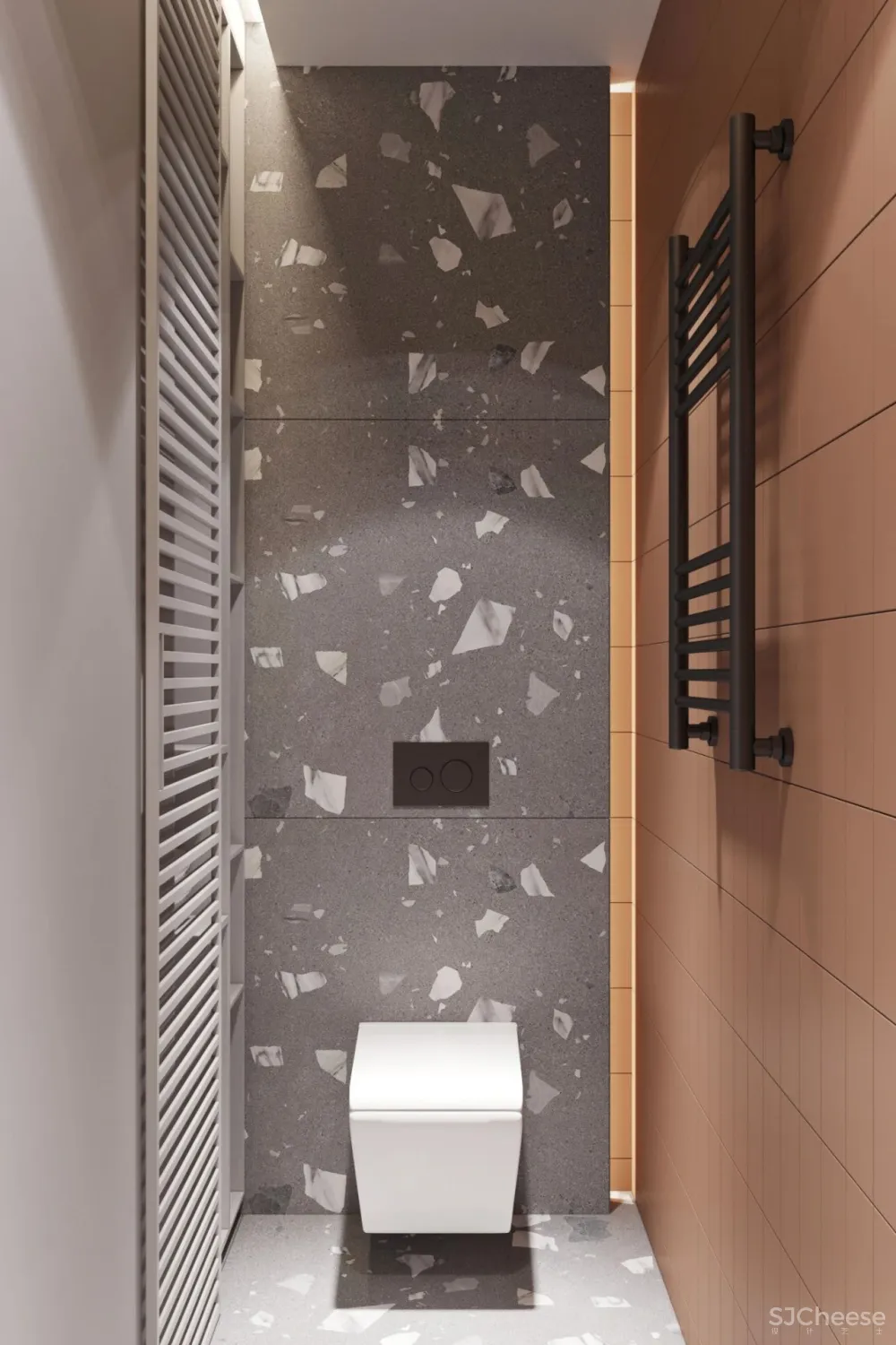 65㎡的小公寓,浴室竟能放下最爱的浴缸,也太享受了