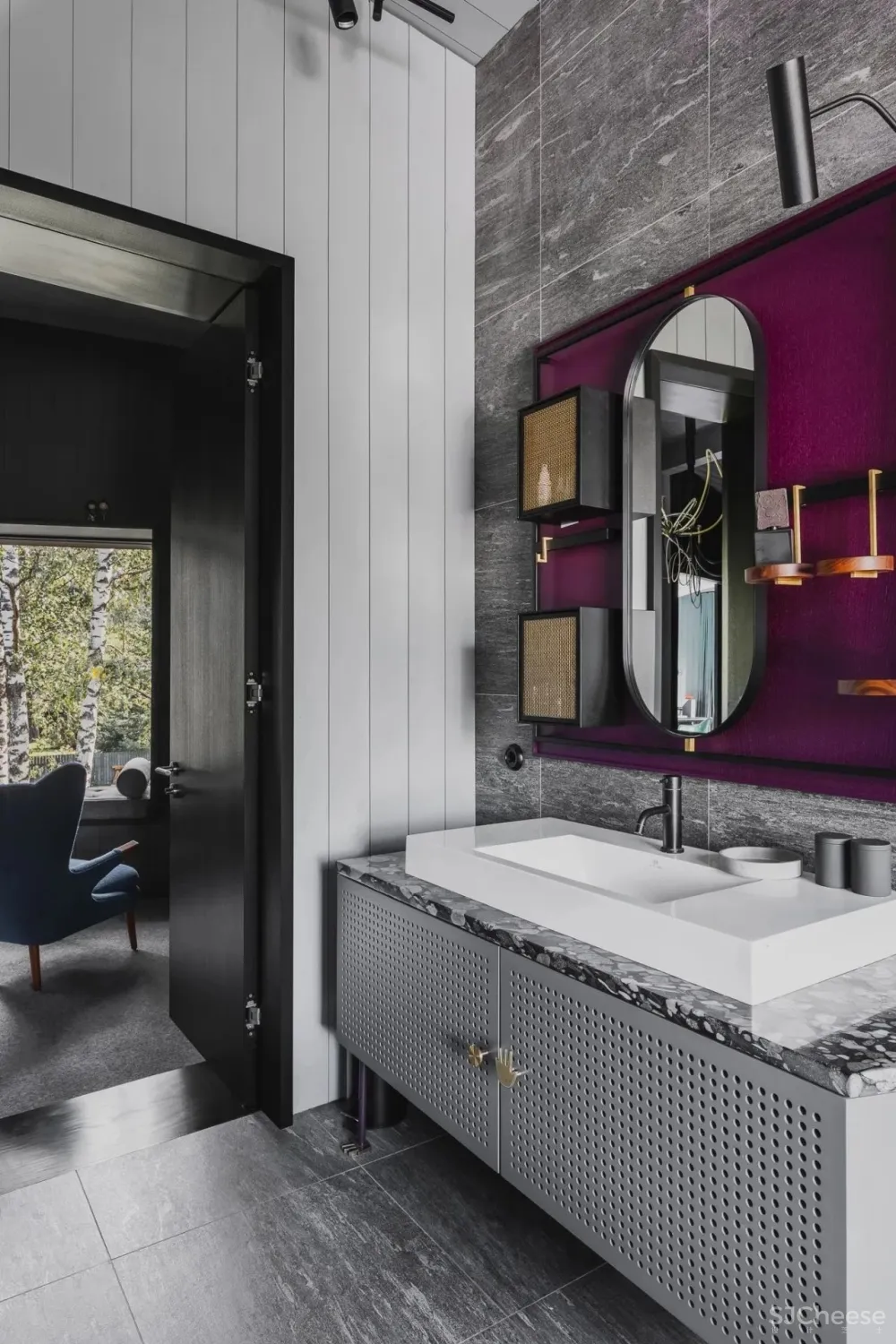 189m²黑色系别墅,藏于林间的避世居所