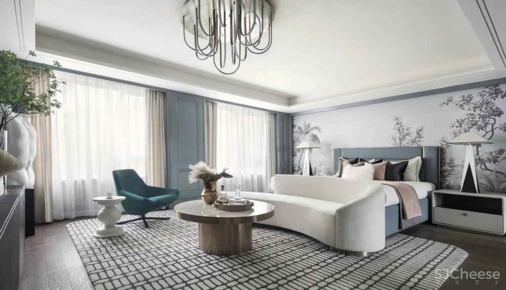 400㎡法式浪漫别墅,致敬经典的现代优雅演绎装修设计案例|